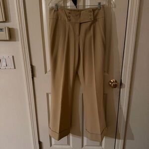 Newport News size 12 tan wide leg trousers  with cuff at hem 2nd pic is color